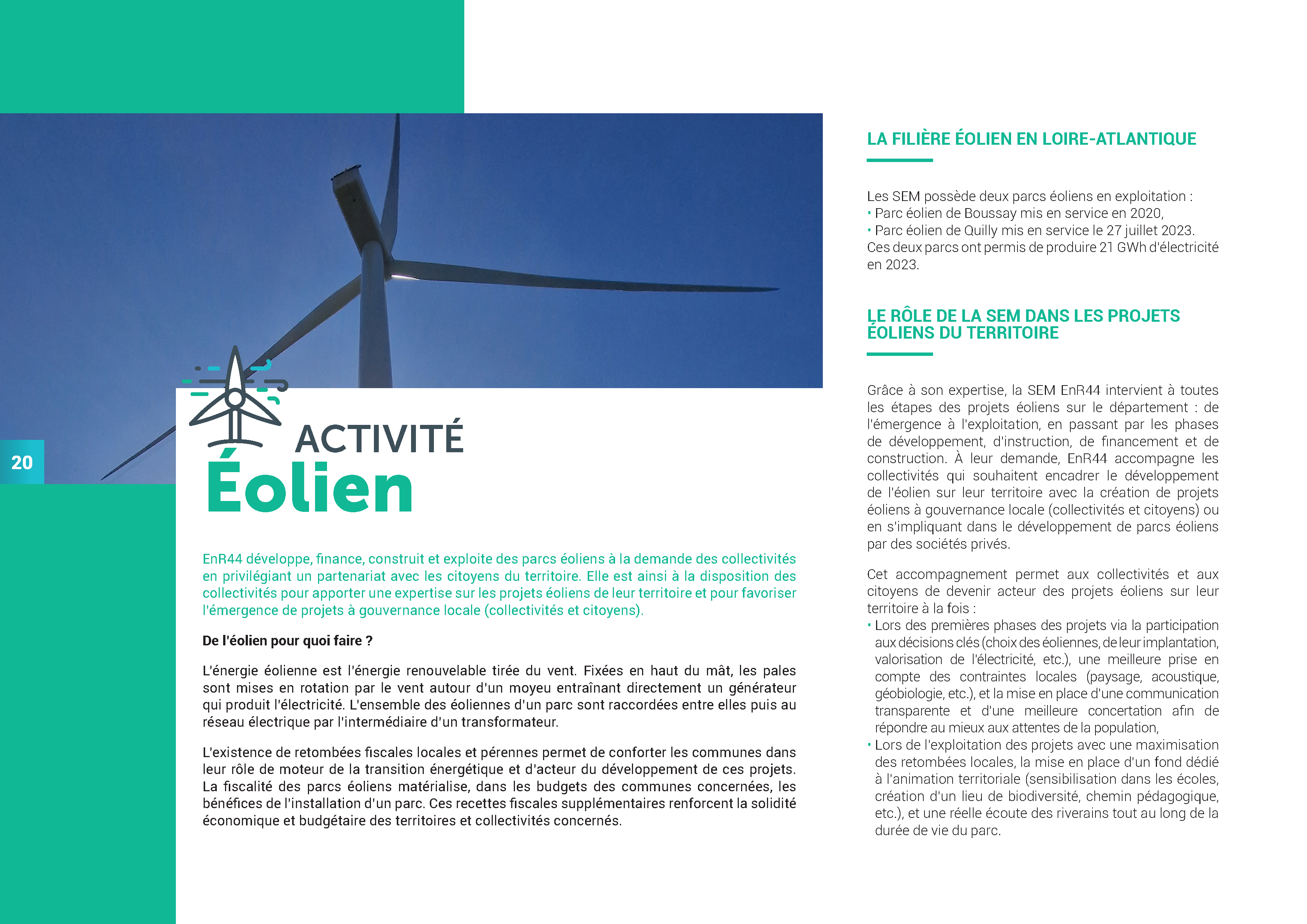 Enr44 Producteur Energies Renouvelables Loire Atlantique 0231 24 ENR 44 RAPPORT ACTIVITE 2023 Compress Page 20